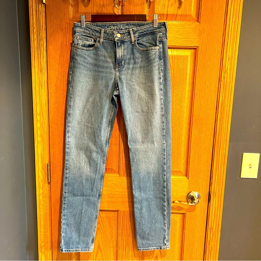 Calvin Klein high rise skinny mom jeans